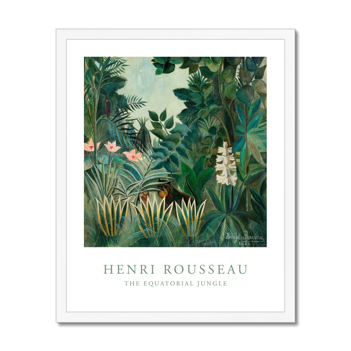 Rousseau - The Equatorial Jungle gerahmtes Poster - Atopurinto