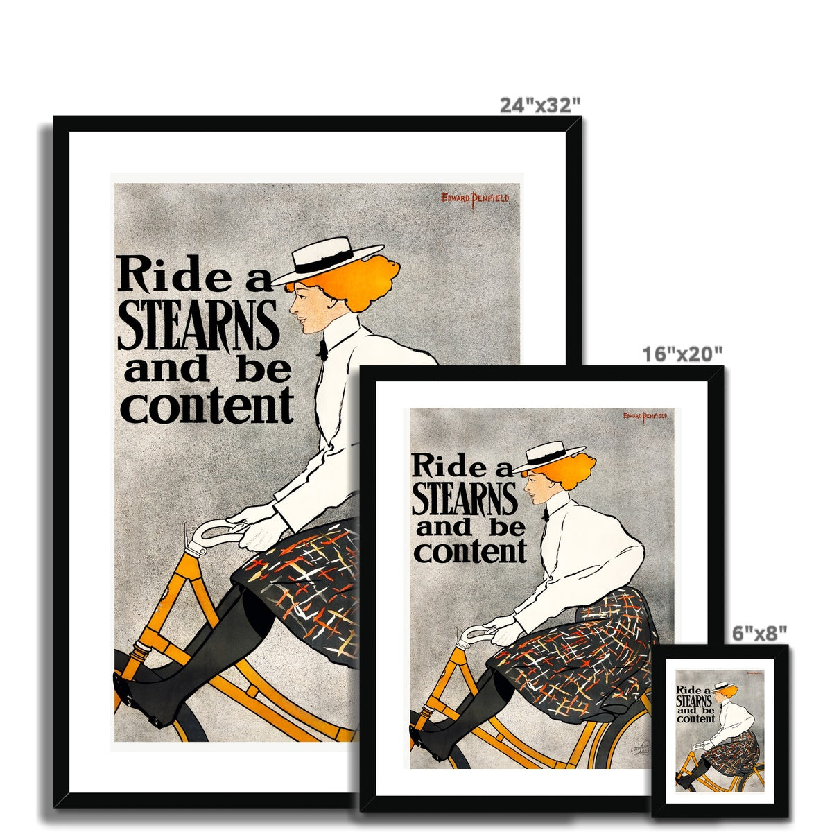 Penfield - Ride a Stearns and be content gerahmtes Poster - Atopurinto