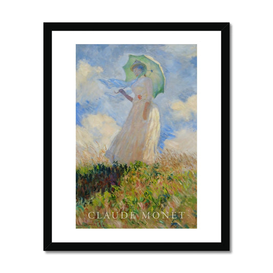 Monet - Femme à l´ombrelle gerahmtes Poster - Atopurinto