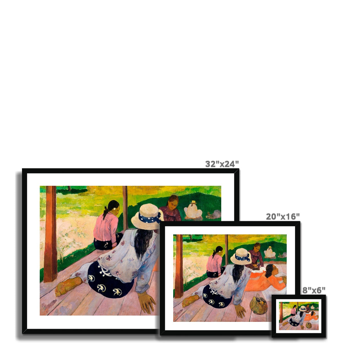 Gauguin - The Siesta gerahmtes Poster - Atopurinto