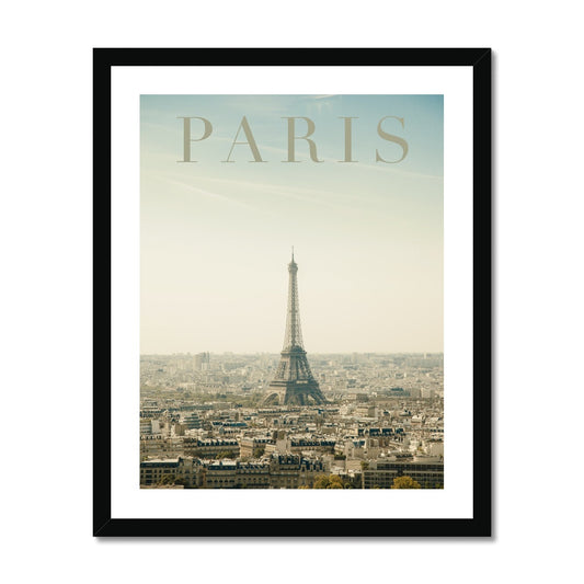 View of Paris and Tour Eiffel gerahmtes Poster - Atopurinto