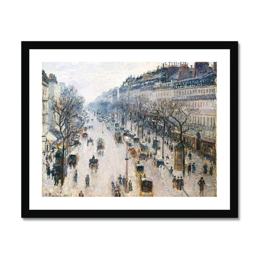Pissarro - The Boulevard Montmartre, Paris gerahmtes Poster - Atopurinto
